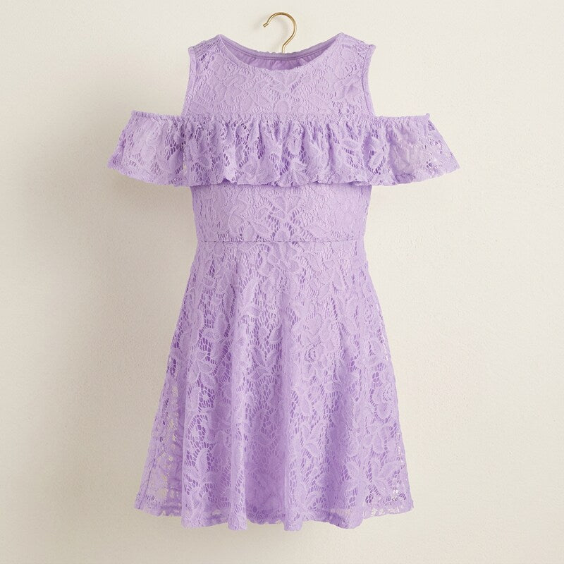Epic Threads Toddler Girls Floral Lace Dress, Purple, Size 3T