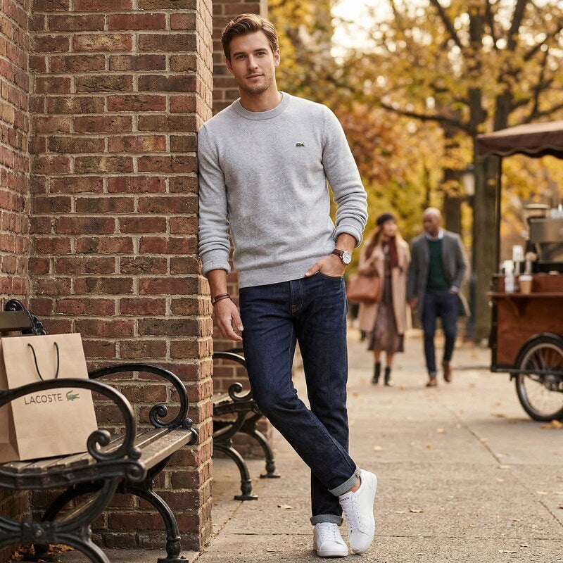 Lacoste Mens Regular-Fit Sweater, Size Small
