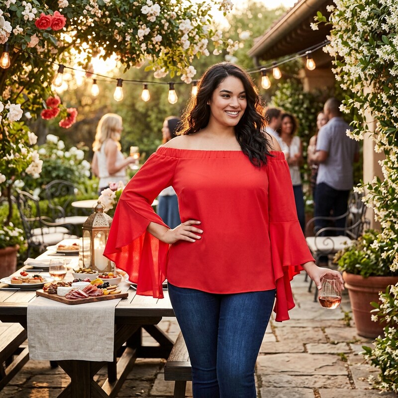 City Chic Trendy Plus Size Dramatic-Sleeve Top, Size XL22