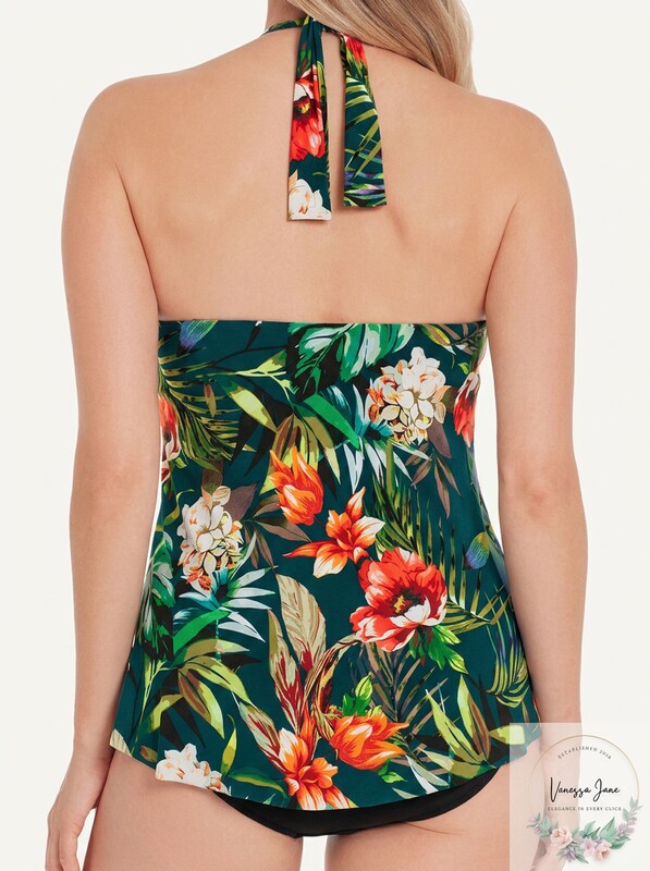 Magicsuit Serenity Sophie Printed Halter Tankini Top, Size 8