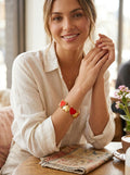 Thalia Sodi Gold-Tone Heart Stretch Bracelet