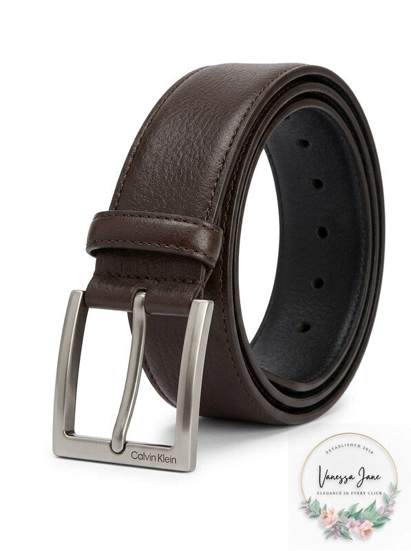 Calvin Klein Mens Feather-Edge Dress Belt, Size 42