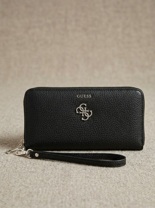 Guess Digital Zip-Around Wallet, Black