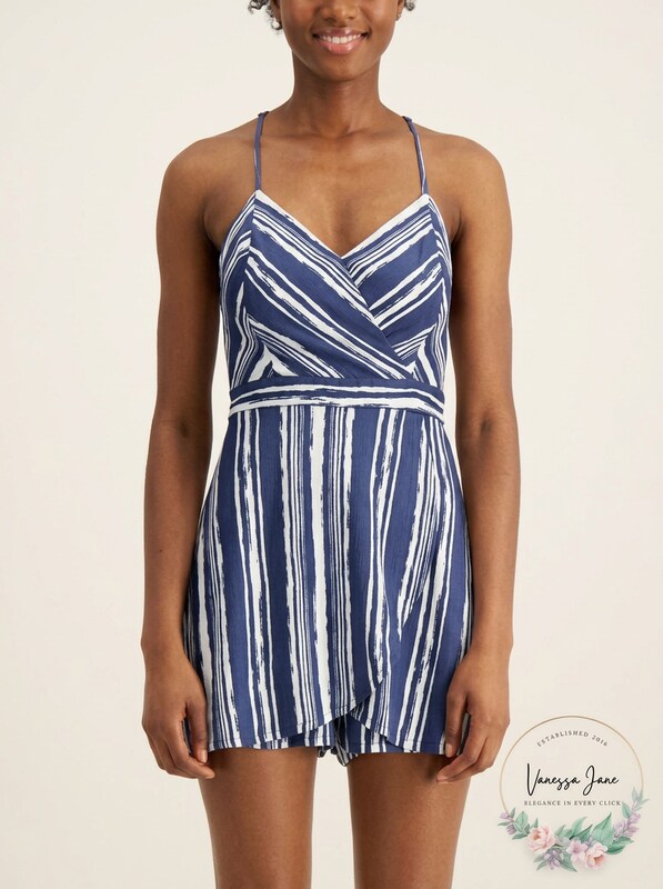 Bcx Juniors Striped Faux Romper, Size XS
