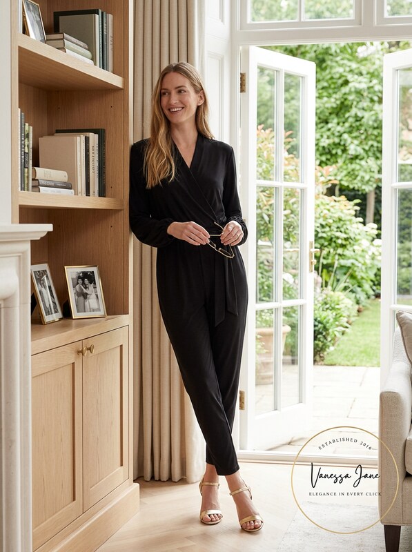 Lauren Ralph Lauren Jersey Long Sleeve Jumpsuit, Size 8