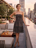 Aidan by Aidan Mattox Strapless Sequined Dress, Size 2