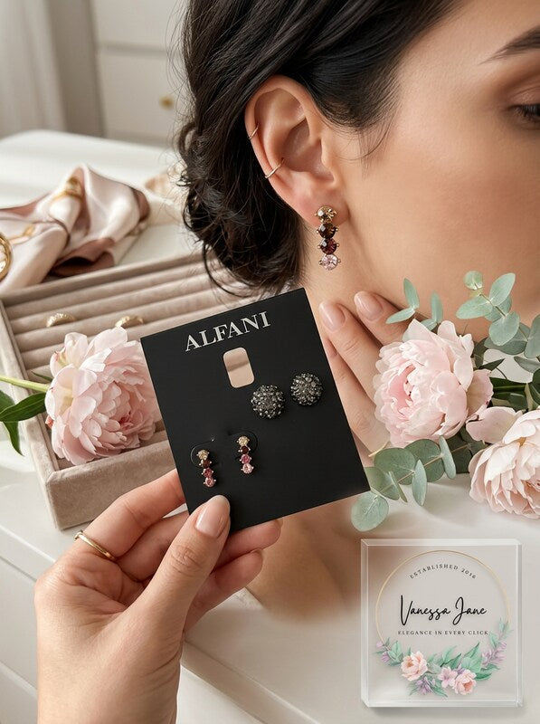 Alfani 2-PC. Set Stud and Drop Earrings: Silver-Tone