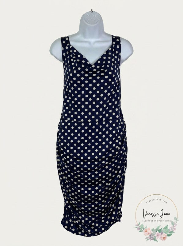 Star Vixen Womens Rouched Neckline Stretch Ity Bodycon Dress, Size Small