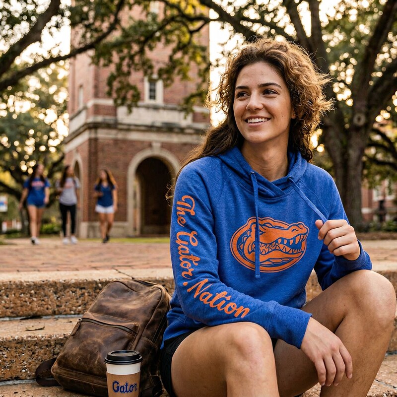 NCAA Florida Gators Heavenly Women's Relaxed-Fit Pullover Hood, Royal, Medium