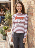 Love Tribe Peanuts Juniors Snoopy Mock-Neck Top, Size Small
