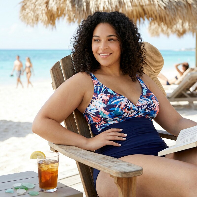 Profile by Gottex Women’s Plus Size Tahiti Tankini Top Swimsuit, Size 24 W