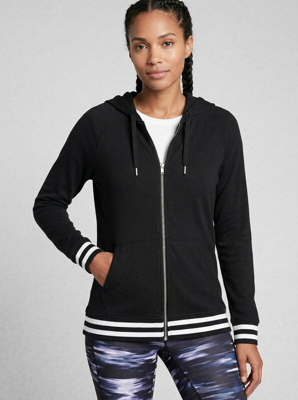 Ideology Womens Varsity Zip Hoodie ,Size XS