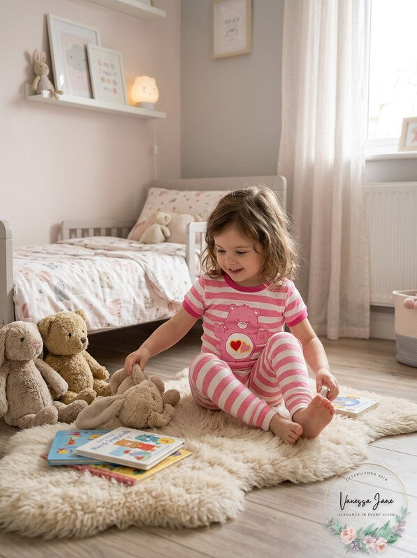 MJC International Girls Love-a-Lot Bear Stripe Pajama Toddler Set, Size 4T