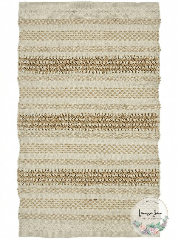 Vcny Home Cotton Jute Tufted Flatweave Scatter Rug – 27 x 45