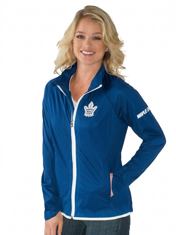 NHL Toronto Maple Leafs Womens Hockey Light Weight Full Zip Jacket, Size Medium