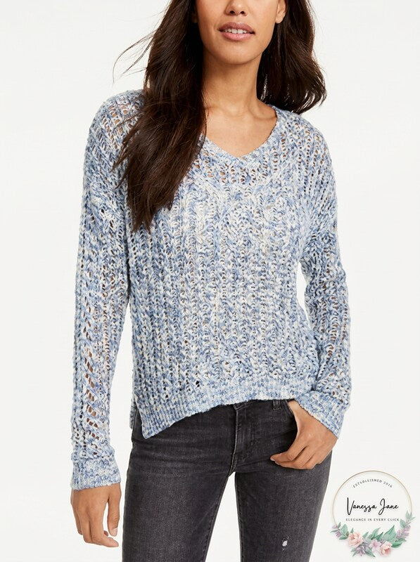 Freshman Juniors Pointelle V-Neck Sweater, Size XL
