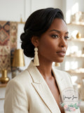 INC International Concepts Gold-Tone Imitation Pearl & Tassel Drop Earrings