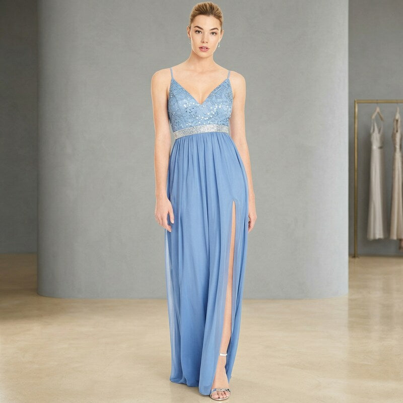 Emerald Sundae Juniors Embellished Lace and Chiffon Gown, Size 15