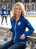 NHL Toronto Maple Leafs Womens Hockey Light Weight Full Zip Jacket, Size Medium