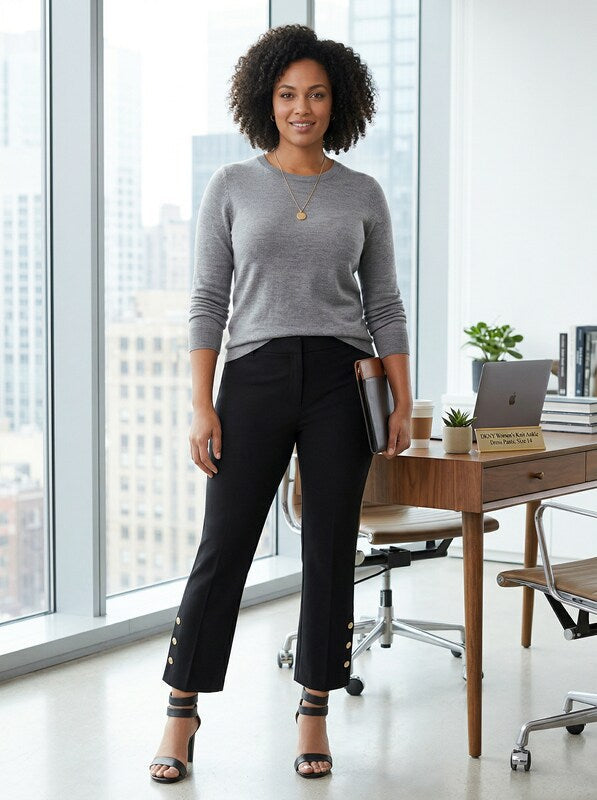 DKNY Womens Knit Ankle Dress Pants, Size 14