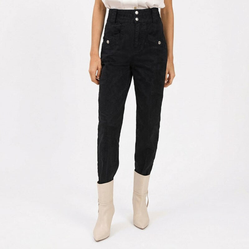 Derek Lam 10 Crosby Alexa High Waist Jeans in Black, Size 14