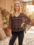 Sanctuary Womens Island Poncho Top Mesa Multi, Size  XL