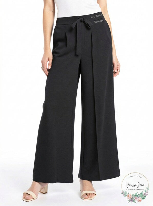 NY Collection Women's Wide Leg Pants, Size Large