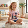 Epic Threads Little Girls Short Sleeve Text T-shirt - Crystal Rose, Size 6X