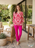 INC Womens Ladder Stitch Printed Blouse, Size Small