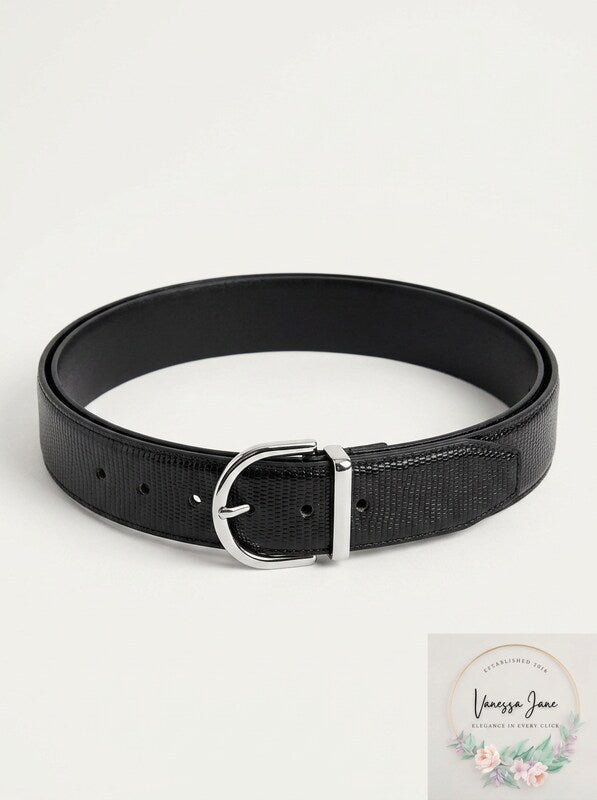 Steve Madden Men's  Reversible Pant Belt, Size Large/Black