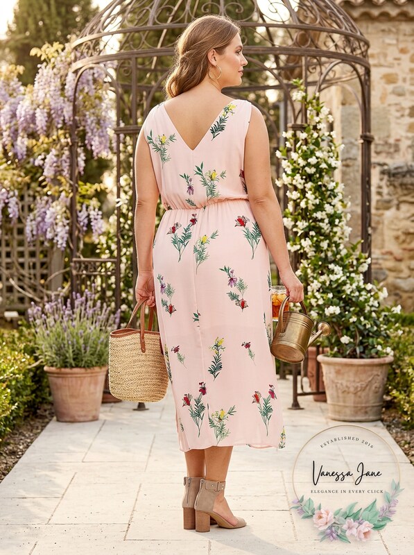 Vince Camuto Womens Pink Plus Size Tropical Garden Maxi Dress, Size 3X