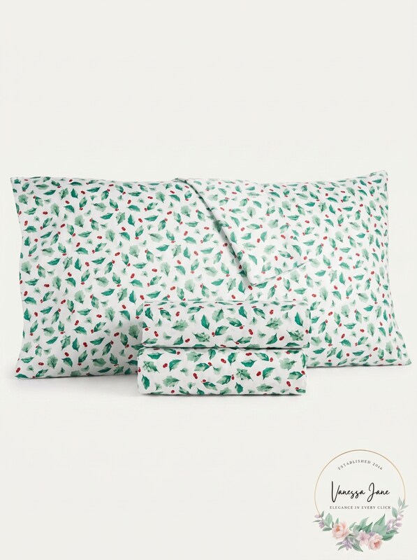 Charter Club Damask Designs Holiday Cotton 4-PC. Full Sheet Set