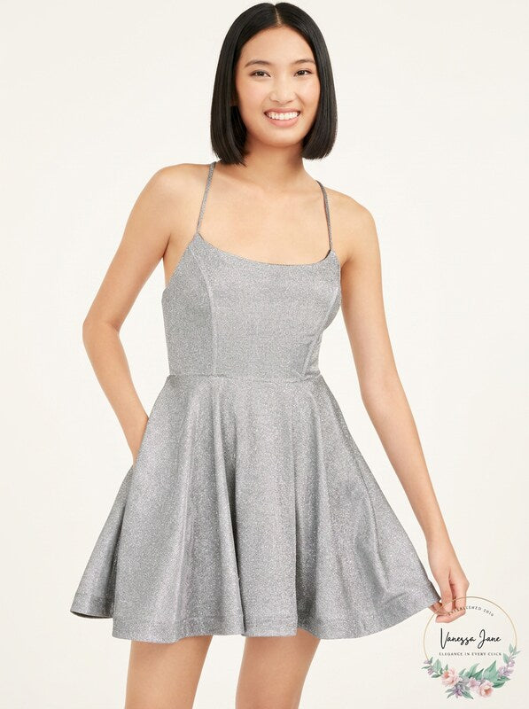 Speechless Spaghetti Strap Square Neck Mini Fit Cocktail Dress, Size 9