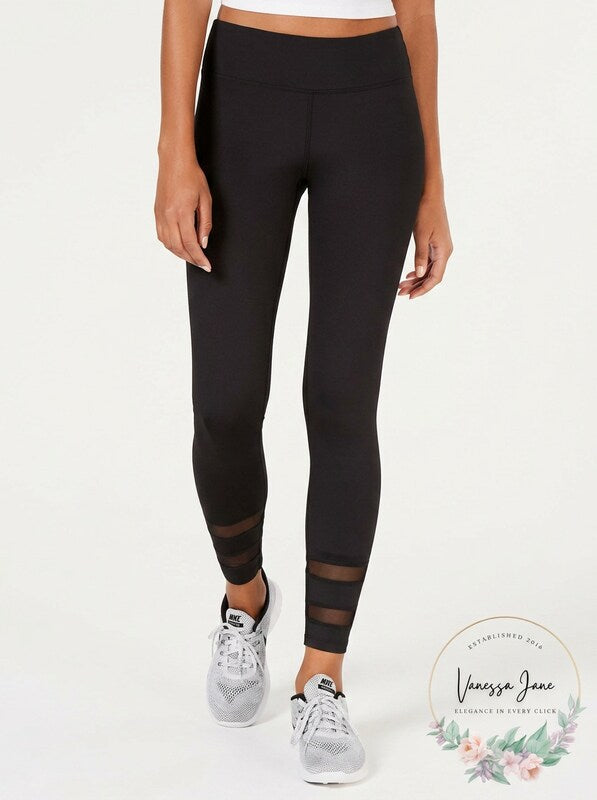 Freshman Juniors Mesh-Inset Leggings, Size Large