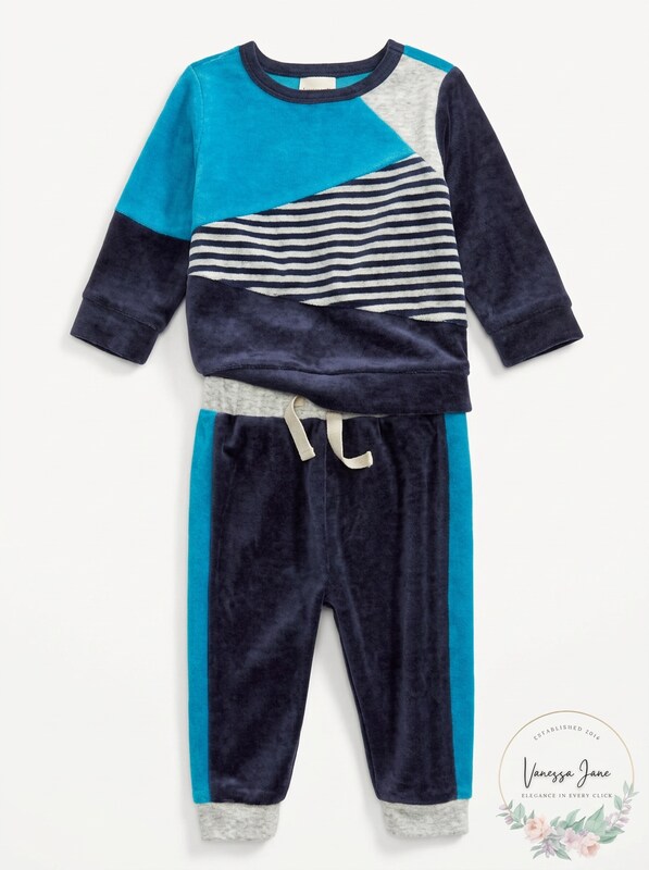 First Impressions Baby Boys 2-Pc. Colorblocked Sweatshirt, Size 24Months