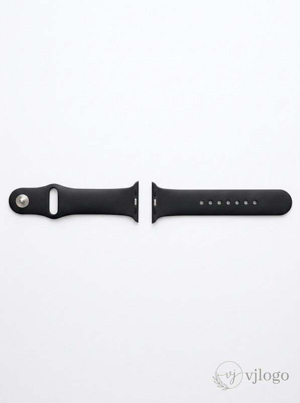 FanTEK Apple Watch Band - Soft Silicone Sport Style - M/L/Black