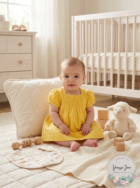 First Impressions Baby Girls Cotton Smocked t shirt, Size 6-9Months