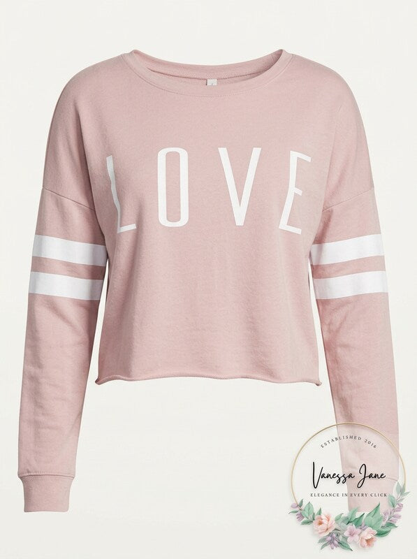 Material Girl Active Juniors Love Graphic Sweatshirt,Size Small/Pink