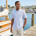 Vineyard Vines Mens Stretch Cotton Short-Sleeve Awning Stripe Shirt, Size Large