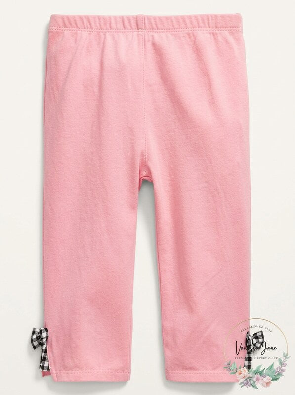 First Impressions Baby Girls Gingham Bow Leggings, Size 6-9M