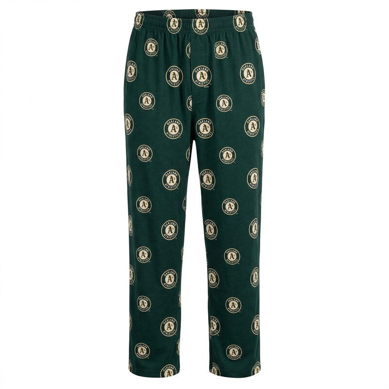 MLB Boys Team Print Sleepwear Pant Oakland Athletics,Large/7