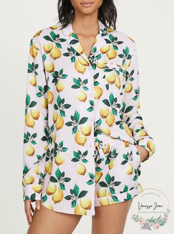 Generation Love Sophie Lemon Pajama Shorts Set, Size XXS