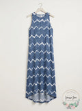 Roudelain A1134 Flint Stone Printed Maxi Loungewear Nightgown Size Medium