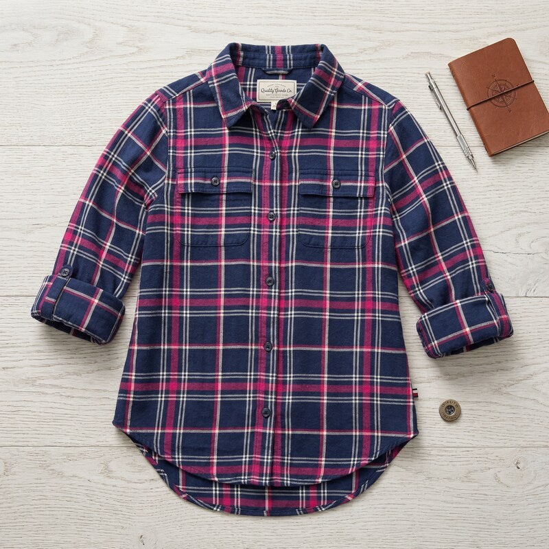 Tommy Hilfiger Girls Button-Front Plaid Shirt, Size S/7