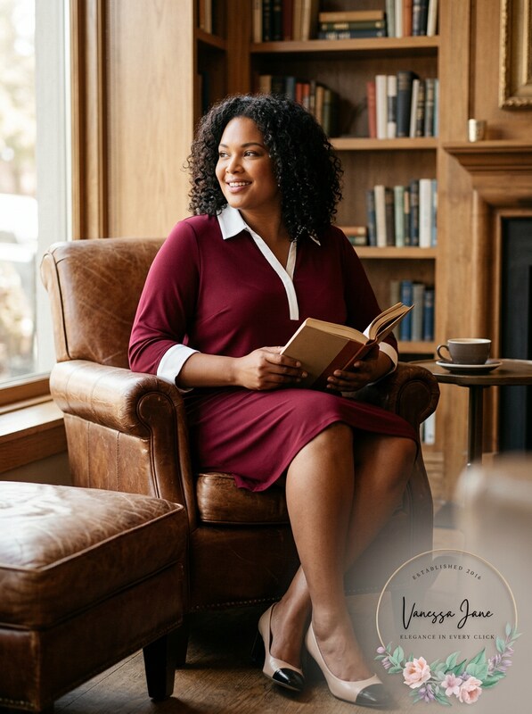 Karen Scott Plus Size 3/4-Sleeve Contrast Shirtdress