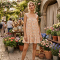 Aqua Printed Eyelet Sleeveless Dress, Size XL