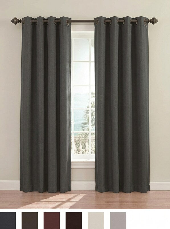 Ellery Eclipse Fresno Blackout Window Curtain Panel Black, 52X95