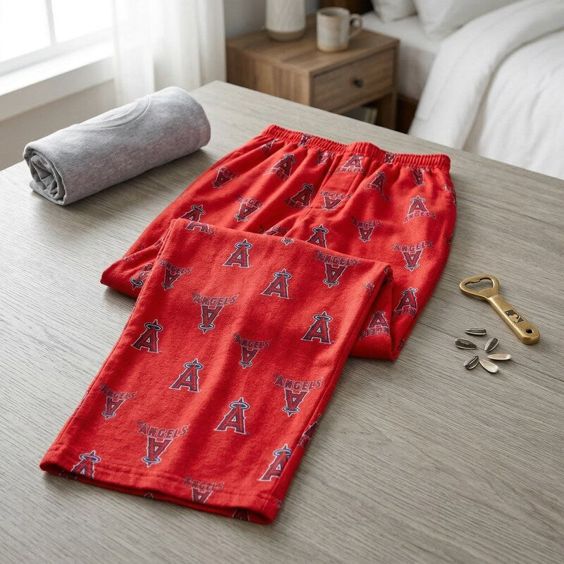 MLB Los Angeles Boys Sleepwear All Over Print Pants,4/Small