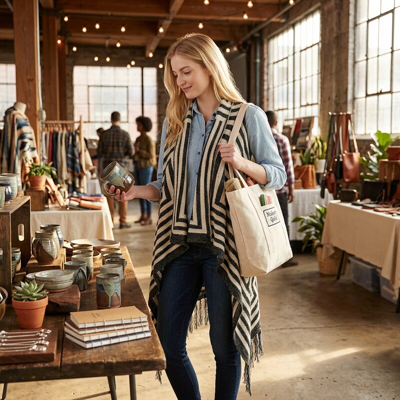 Love By Design Women's Geometric Cardigan Sweater Vest -Medium