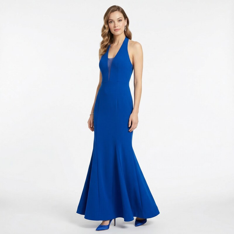 Jump Juniors Mesh-Inset Gown, Size 11/12